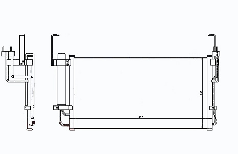 Радиатор кондиционера HYUNDAI SANTAFE 2000-2006