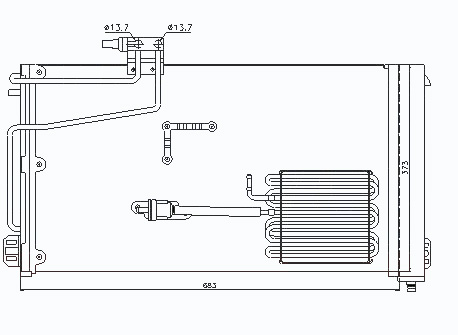 Радиатор кондиционера MERCEDES BENZ (C-kl W203) 2000-2006
