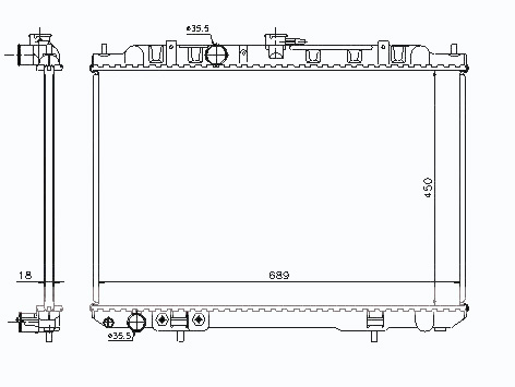 Радиатор NISSAN X-TRAIL 2001-2007